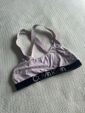 Calvin Klein Light Purple Logo Elastic Bralette